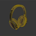 Over Ear Headphones Electronic Device Featuring Modern Black And Burgundy Design With Soft Ear Cushions