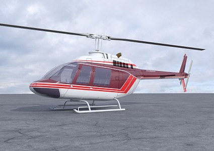 Modern Helicopter 3d model