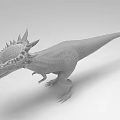 Reptile Dinosaur With Spiked Head Brown Body Standing In 3D Rendered Scene
