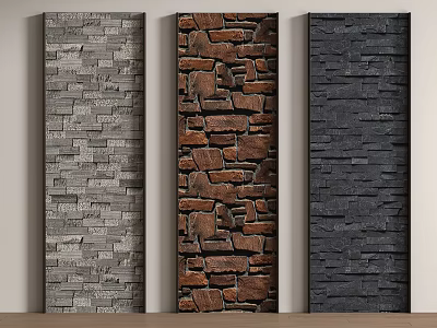 modern rubble wall molten rock 3d model