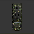 Camouflaged Military Vehicle Exterior Design With White Cross Symbols And Roof Equipment