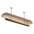Elegant Modern Pendant Light With Fabric Shade And Metal Frame Design