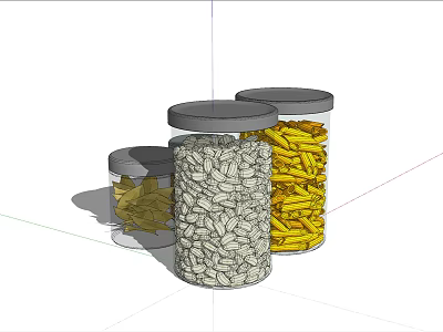 Modern glass jar 3d model