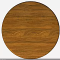 Wooden Round Dining Table With Unique Curved Legs And Lower Shelf