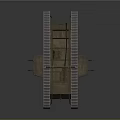 Armored Military Vehicle With Heavy Duty Tracks And Reinforced Steel Body Structure