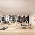 Modern Fitness Gym With Spin Bikes And Tech Inspired Lighting