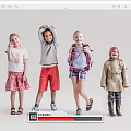 Modern multiplayer child character 3d model