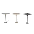 Modern Minimalist Table Lamps With Sleek Disc Shades And Slender Bases In Three Colors