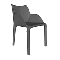 Modern Leather Dining Chair With Ergonomic Design And Sleek Black Frame