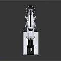White Industrial Robotic Arm Equipment With Rotating Joints And Stable Base