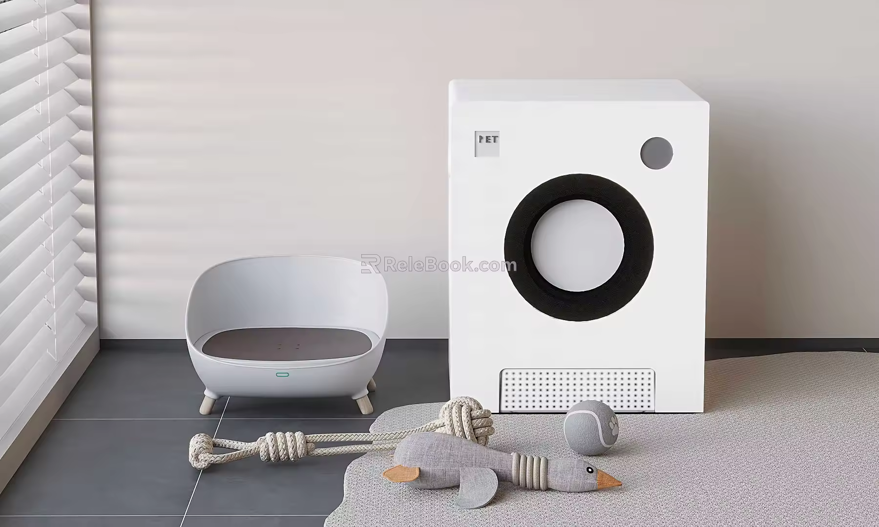 Cat Nest Cat Sleeping Sofa Automatic Cat Litter Basin Closed Cat Toilet 3d model