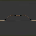 Traditional Wooden Recurve Bow With Orange And Black Grip Design