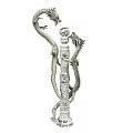 Game Movie Character Dragon Pillar With Coiled Dragons And Intricate Carvings