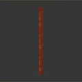Red Long Strip Metal Part With Smooth Surface And Metallic Finish