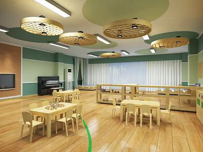 Modern Kindergarten Classroom 3d model