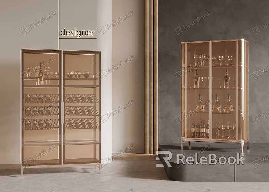 Glass Wine Cabinet model