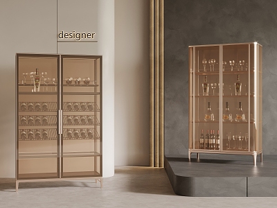 Glass Wine Cabinet model