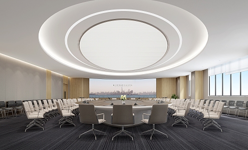 Modern Meeting Room Meeting Room Oval Meeting Room 3d model