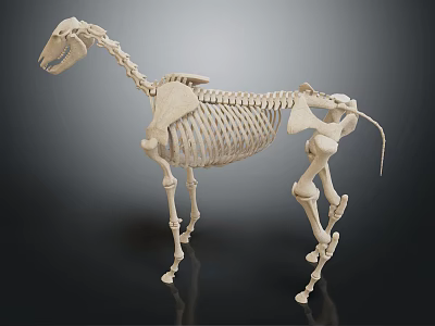 Modern skeleton horse skeleton 3d model