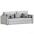 Modern Two Seater Sofa Design With Color Options And Decorative Pillows 3d model