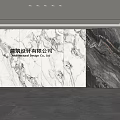 Modern Front Desk Background Wall Simple Background Wall Front Desk Reception Area Background Wall Company Front Desk Background Wall 3d model