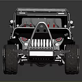 Black Off Road Vehicle With 4X4 Logo Roof Rack And Large Tires
