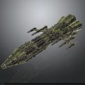 Futuristic Spacecraft Model For Cosmic Exploration With Intricate Design And Components