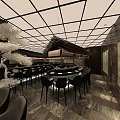 Japanese Restaurant Modern Interior Design With Counter Seating Wooden Decor And Warm Lighting