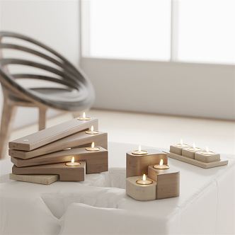 Modern Candle Ornaments 3d model