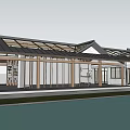 New Chinese Architecture Exhibition Architecture Culture Architecture Post Station Architecture Cafe Architecture 3d model