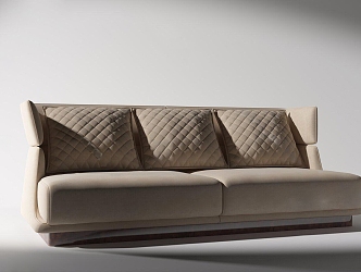 Modern double sofa 3d model