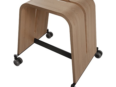 Boards Creative Wheeled Wooden Stool 18 model