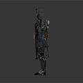 Two Characters Wearing Practical And Futuristic Armor With Different Detailed Designs 3d model