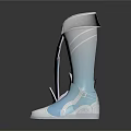 Elegant Silver Blue Decorative Boots And Stylish Headpiece For Daily Fashion Use