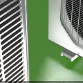 Two Modern White Air Cooler Fans With Compact Design And Efficient Cooling Function 3d model