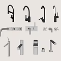 Various Stylish Faucet Designs for Kitchen and Bathroom Displayed in Modern Home Settings