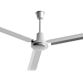 White Ceiling Fan With Three Sleek Blades For Modern Home Indoor Use
