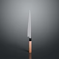 Sharp Kitchen Knife With Wooden Handle And Stainless Steel Blade For Cooking Use