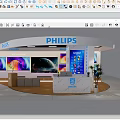 PHILIPS Retail Store Counter With Large Display Screens And Reception Area