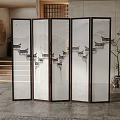 New Chinese Style Screen Partition 3d model