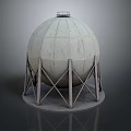 Spherical Industrial Storage Equipment With Steel Support Structure And Flat Base Design