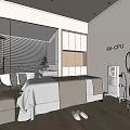 SPA Sauna Treatment Room Featuring Massage Bed Bathtub Wooden Cabinets Equipment And Soft Lighting