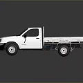 White Single Cab Pickup Truck With Open Cargo Bed And Clean Exterior Design