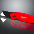 Milwaukee Red Black Utility Knife With Ergonomic Handle And Reflective Surface 3d model