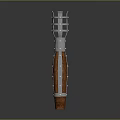 Artistic Decorative Column With Metal Grille And Wooden Riveted Base
