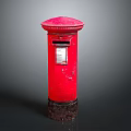 Classic Red Metal Postbox As Essential Daily Living Supply With Vintage Design