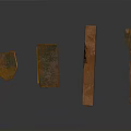 Rusted Metal Industrial Equipment Parts With Various Structural Shapes And Sizes