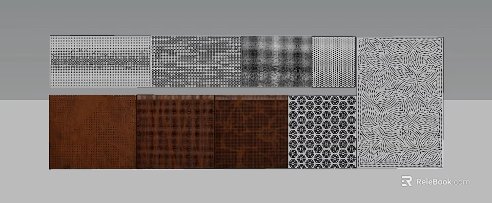 Modern Feature Wall Design With Various Textures Patterns And Materials 3d model