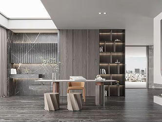 Modern study 3d model