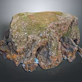Garden Landscape Design With Rocky Terrain Lush Mossy Top And Natural Water Features